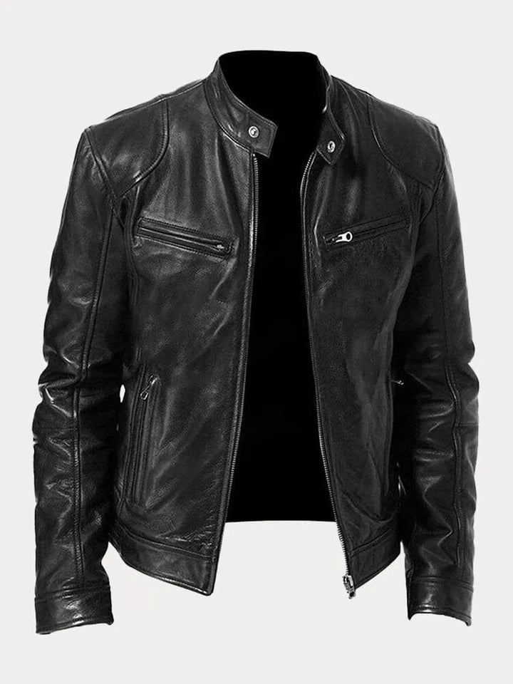 Echoarchiv Herren PU-Jacke in Lederoptik mit Reißverschluss