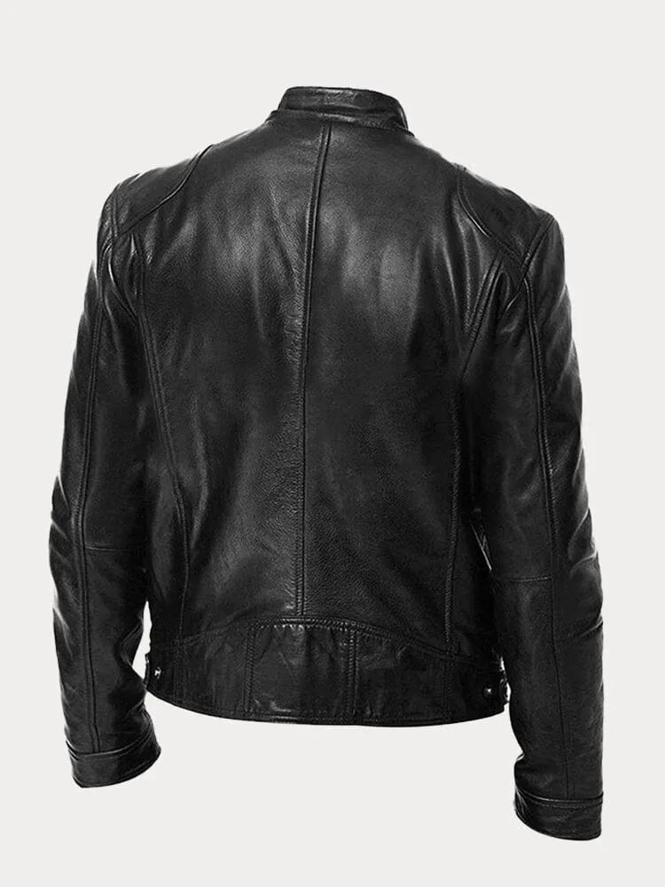 Echoarchiv Herren PU-Jacke in Lederoptik mit Reißverschluss
