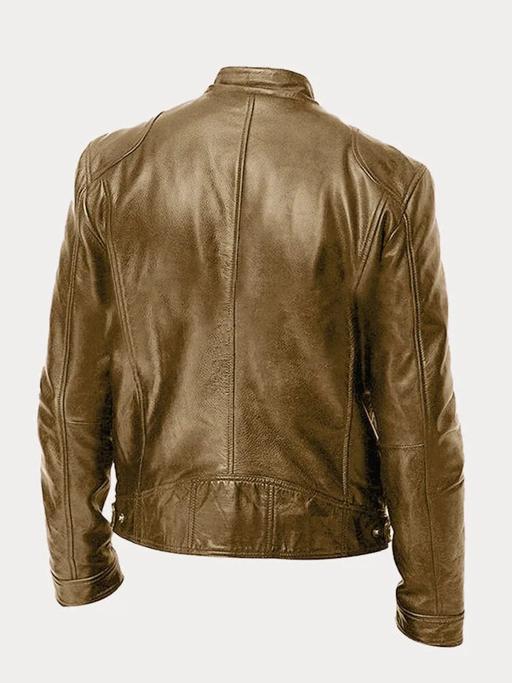 Echoarchiv Herren PU-Jacke in Lederoptik mit Reißverschluss