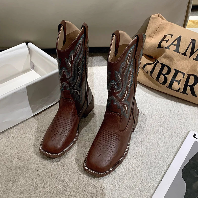Echoarchiv | Bestickte Cowboystiefel Aus Leder für Damen