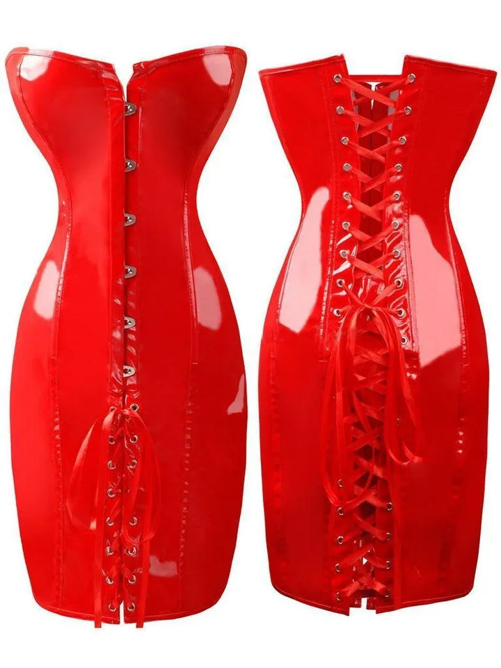 Echoarchiv | Latexgebundes Kleid Ohne Träger