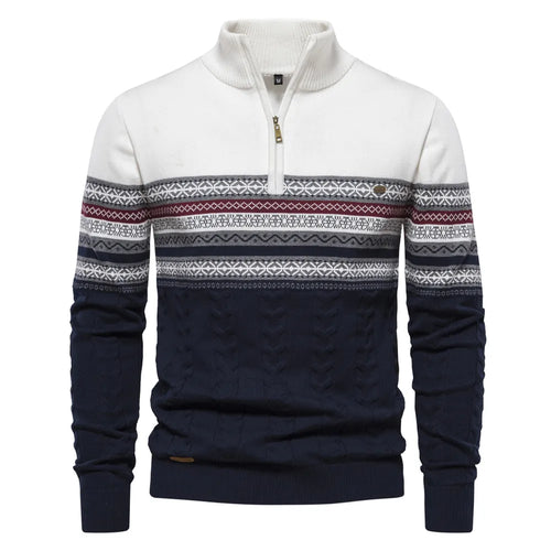 Hochwertiger Pullover Mit Retro-Muster