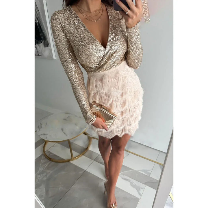 Echoarchiv | Elegantes Festkleid mit Pailletten