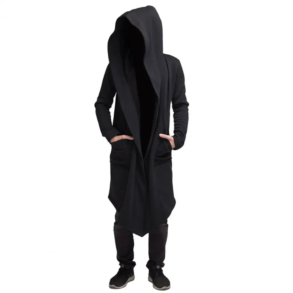 Echoarchiv | Lange Strickjacke Im Gothic Stil mit Kapuze für Herren