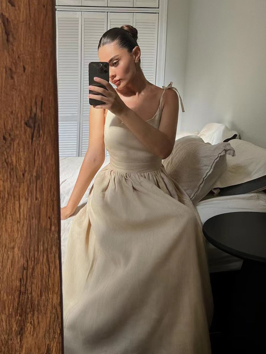 Echoarchiv | Atmungsaktives Sommerkleid Aus Leinen für Damen
