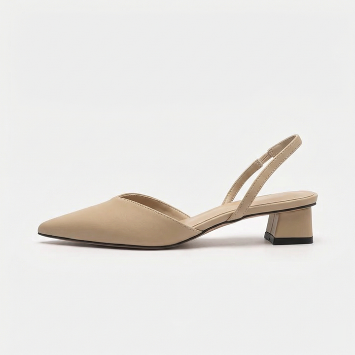 Echoarchiv Damen Slingback Pumps Spitz Geschlossen mit Absatz