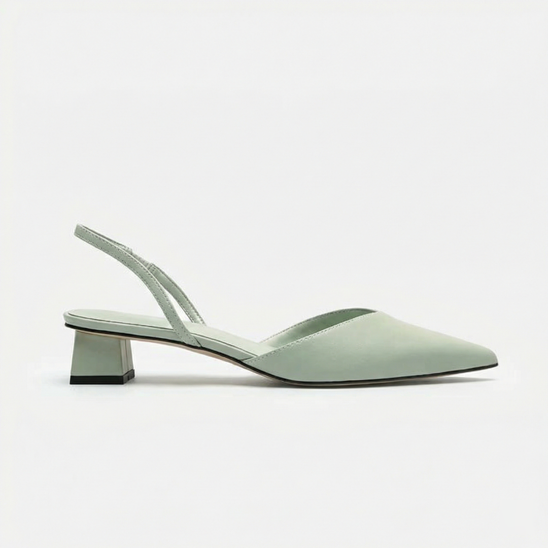 Echoarchiv Damen Slingback Pumps Spitz Geschlossen mit Absatz