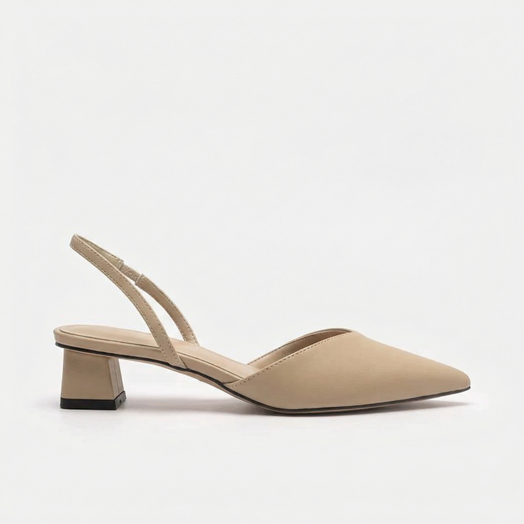 Echoarchiv Damen Slingback Pumps Spitz Geschlossen mit Absatz