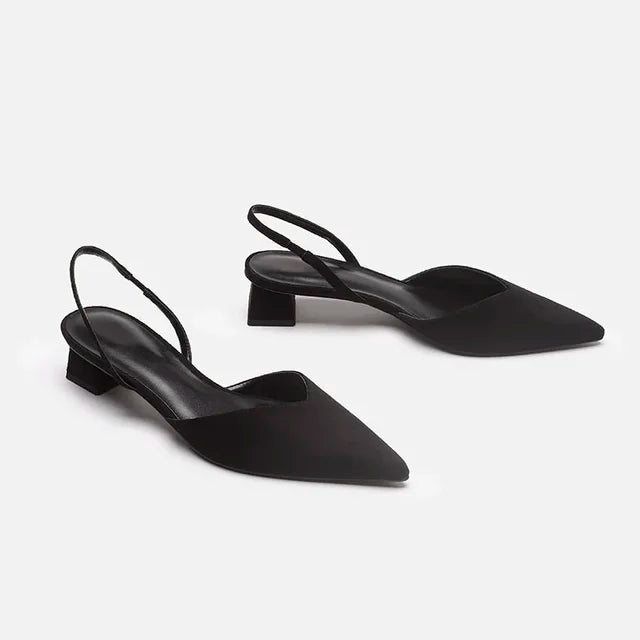 Echoarchiv Damen Slingback Pumps Spitz Geschlossen mit Absatz