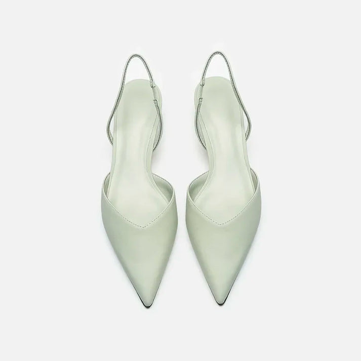 Echoarchiv Damen Slingback Pumps Spitz Geschlossen mit Absatz