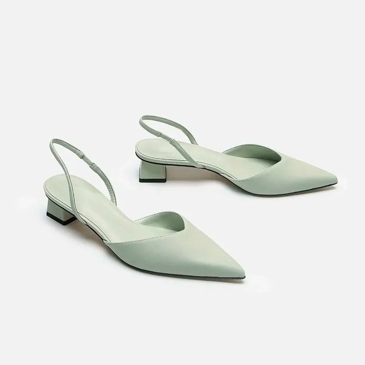 Echoarchiv Damen Slingback Pumps Spitz Geschlossen mit Absatz