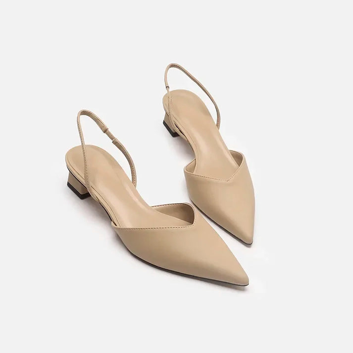 Echoarchiv Damen Slingback Pumps Spitz Geschlossen mit Absatz