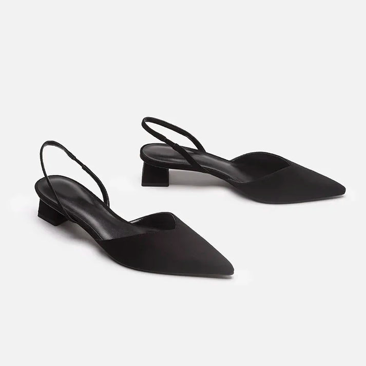 Echoarchiv Damen Slingback Pumps Spitz Geschlossen mit Absatz