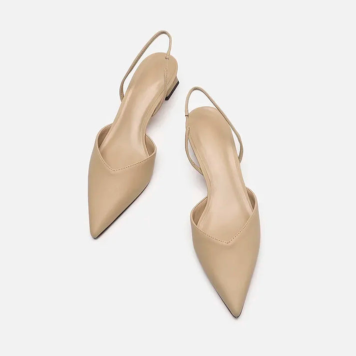 Echoarchiv Damen Slingback Pumps Spitz Geschlossen mit Absatz