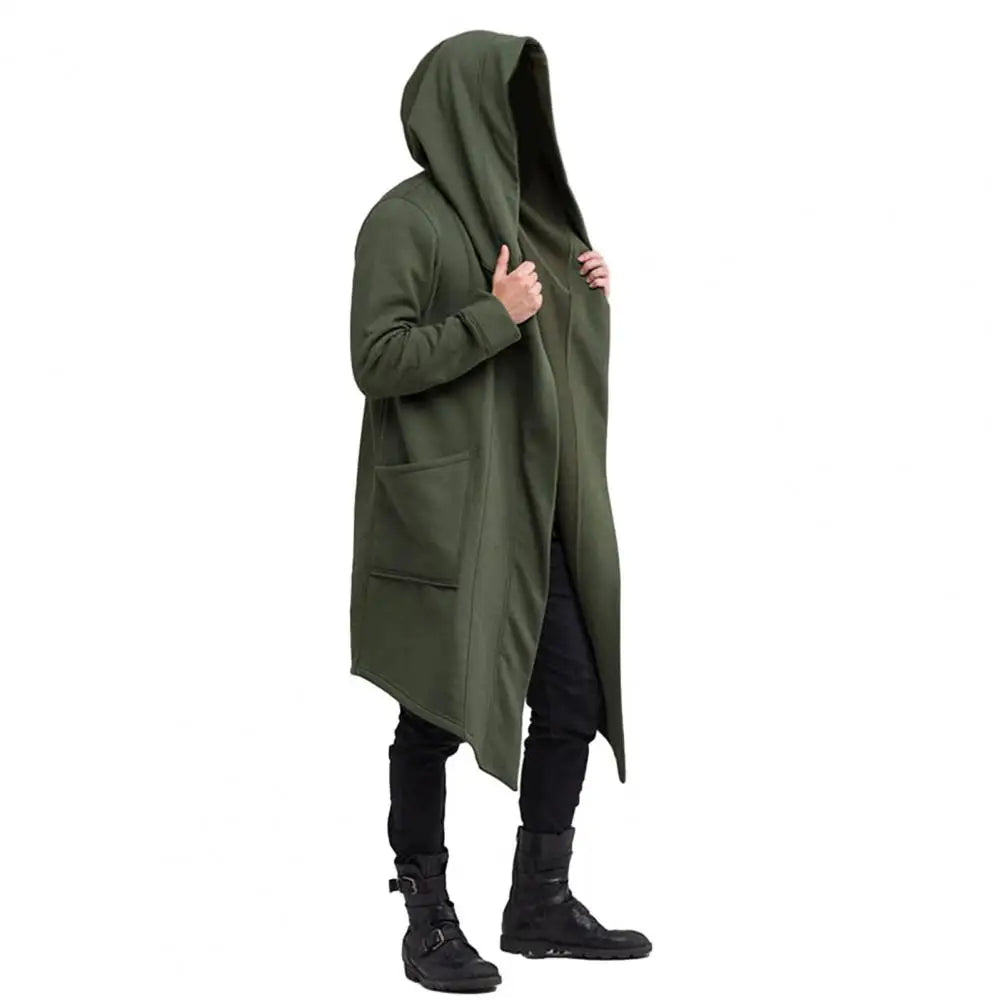 Echoarchiv | Lange Strickjacke Im Gothic Stil mit Kapuze für Herren