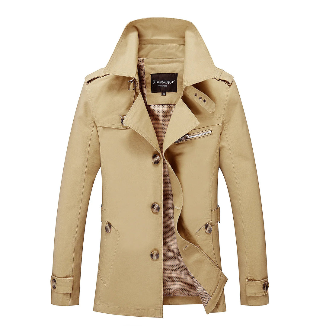 Echoarchiv - Stylischer langer Herbst-Trenchcoat für Herren
