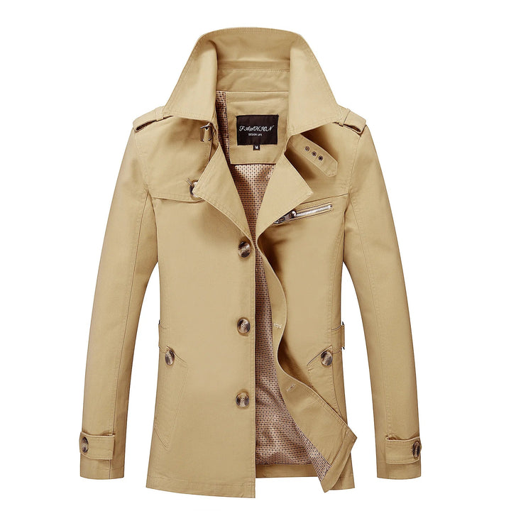 Echoarchiv - Stylischer langer Herbst-Trenchcoat für Herren