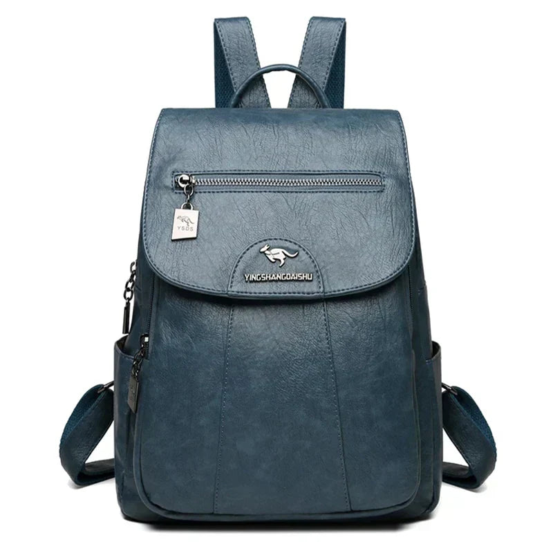 Echoarchiv | Großer Leder Rucksack mit Diebstahlschutz für Damen