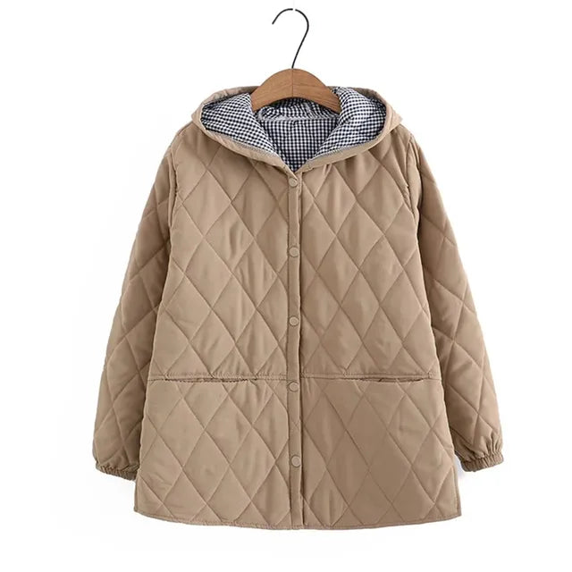 Echoarchiv | Übergrößen Winterjacke aus Baumwolle für Damen