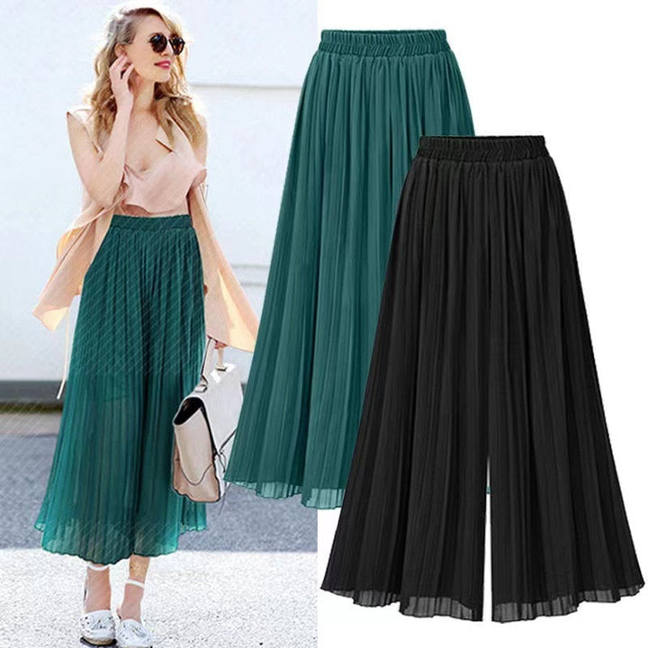 Echoarchiv - Damenhose mit weitem Bein und Mesh-Detail