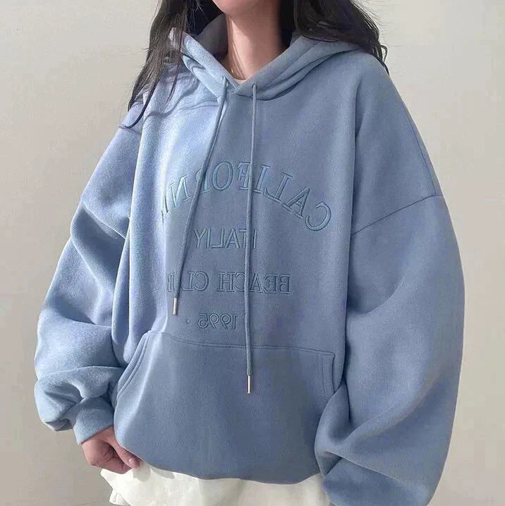Echoarchiv | Oversized Damen Hoodie Mit Stickerei