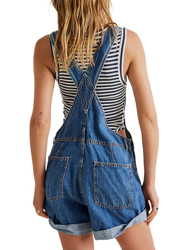 Echoarchiv | Ärmelloses Denim Overall Jumpsuit für Frauen