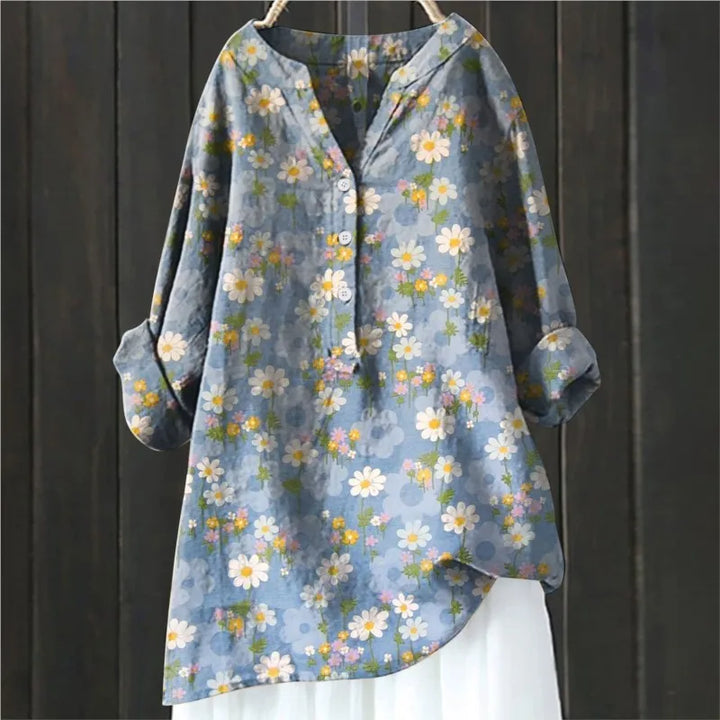 Bequeme Bluse mit Blumenmuster
