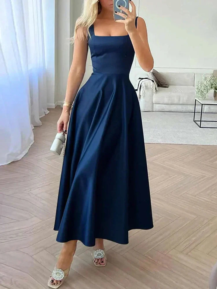 Echoarchiv | Modernes Ärmelloses Maxikleid mit Hoher Taille für Frauen