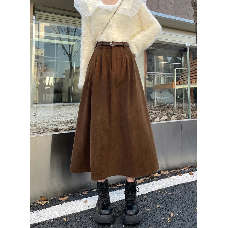 Vintage Corduroy Midi-Rock