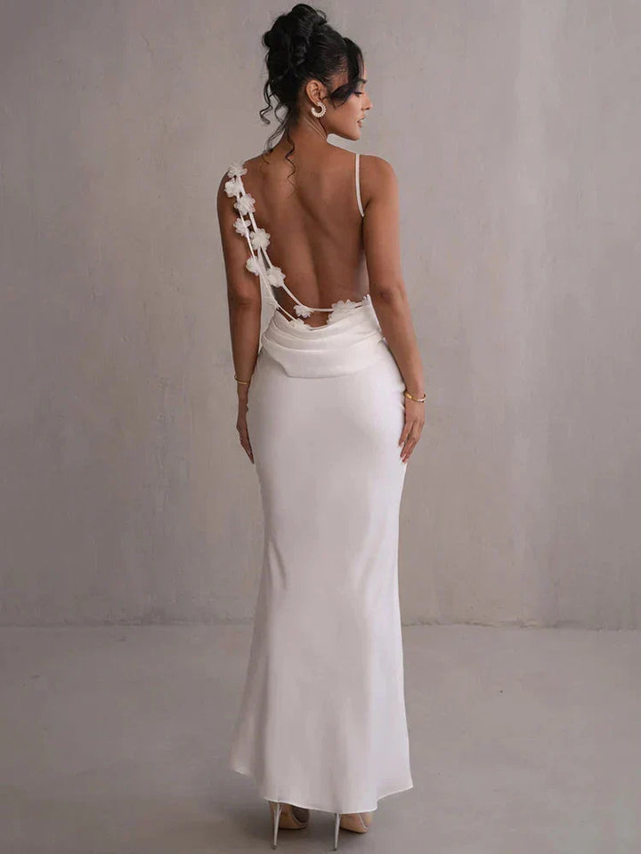 Echoarchiv | Satin Kleid mit Blumen