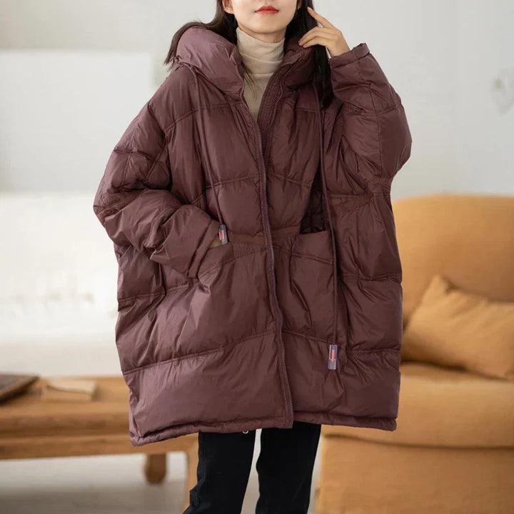 Winter Oversized Daunen Kapuzenjacke – Avérine