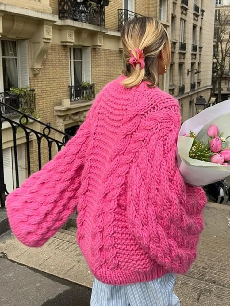 Echoarchiv | Oversized Gestickter Weicher Pullover