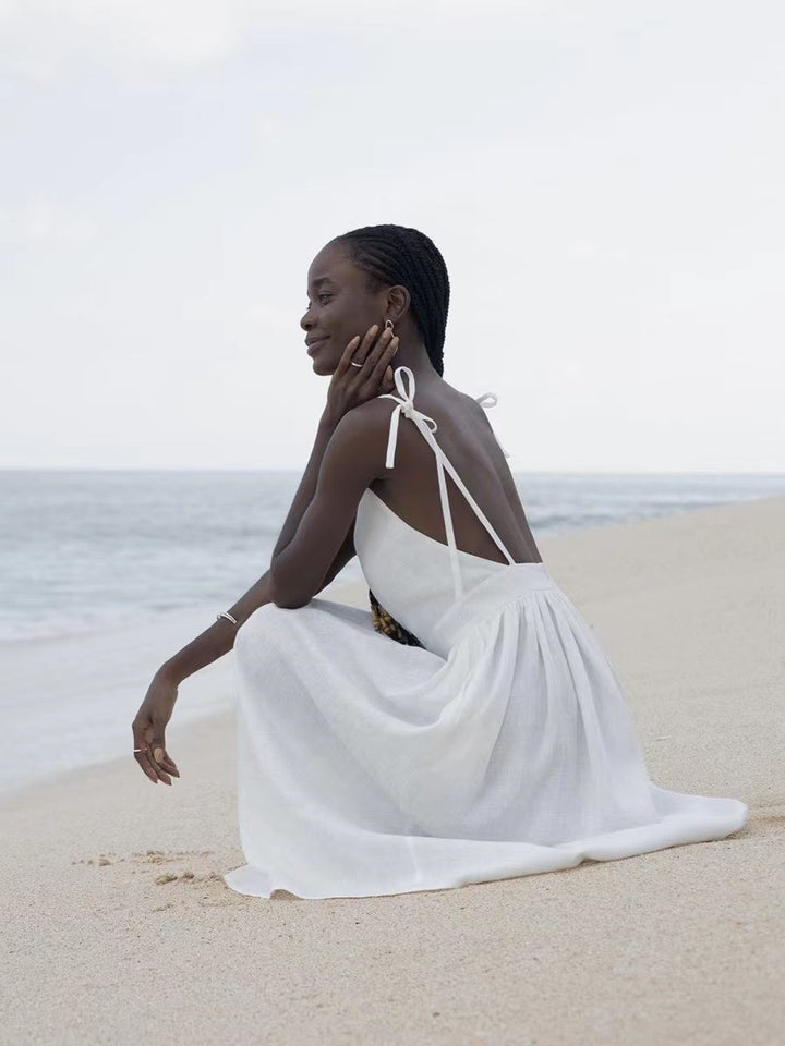 Echoarchiv | Atmungsaktives Sommerkleid Aus Leinen für Damen