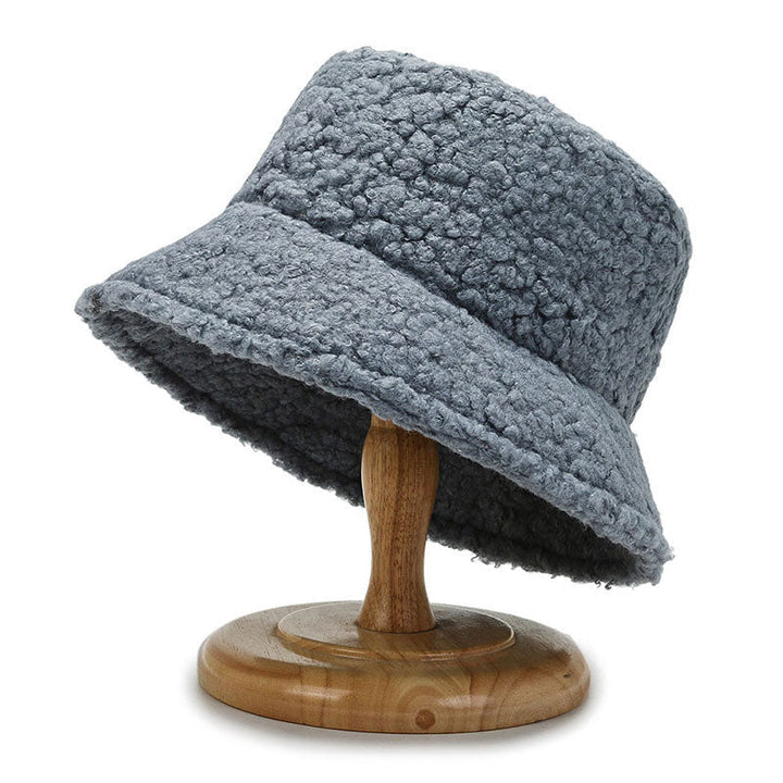 Echoarchiv | Damen-Lammwoll-Bucket-Hut Warme Outdoor-Panama-Mütze für Frauen