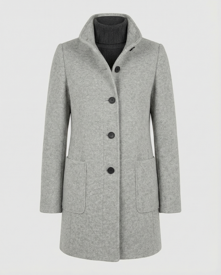 Damen Textil Kurzmantel mit Echoarchivrnem & Elegantem Design | Echoarchiv