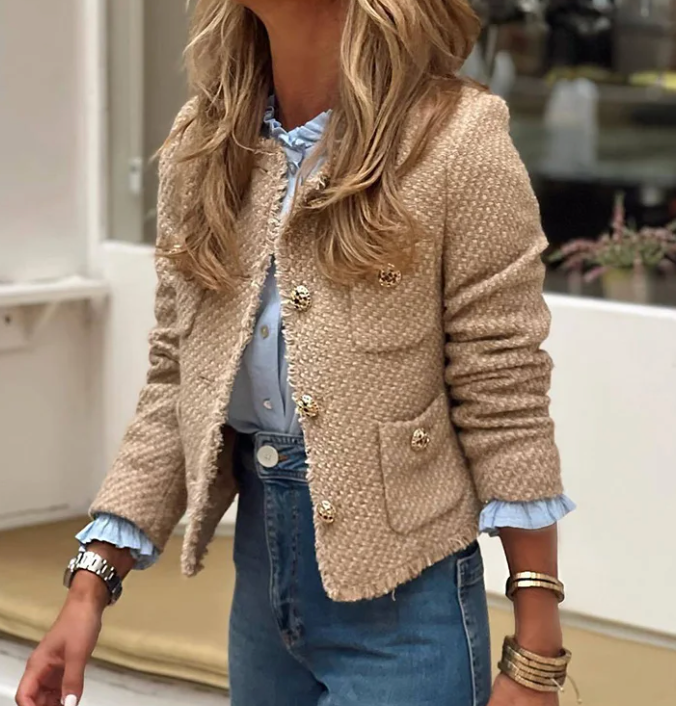 Tweed Jacke Modern geschnittene Damenjacke – Célinea