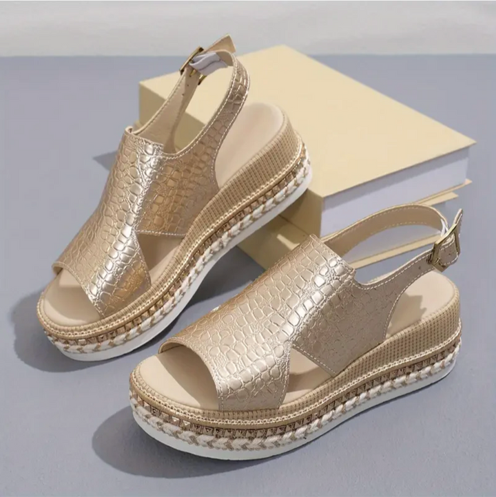 Gold Orthopädische Sandalen