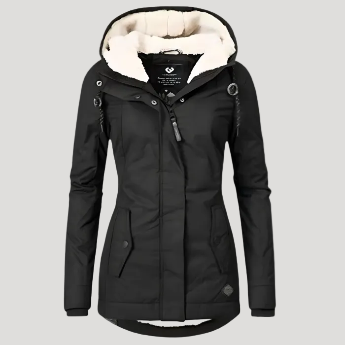 Lange Winterjacke mit Kapuze & Futter – Wasserfest, Warm & Komfortabel