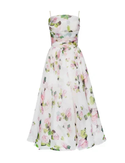 Echoarchiv | Elegantes Blumen Midi Kleid