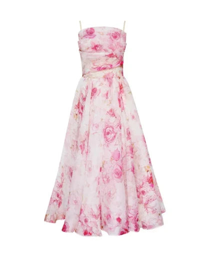 Echoarchiv | Elegantes Blumen Midi Kleid