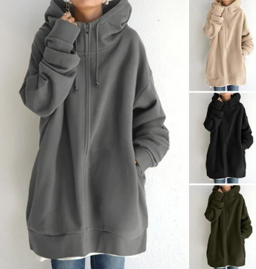 Echoarchiv | Damen-Hoodie mit Reißverschluss für Herbst/Winter