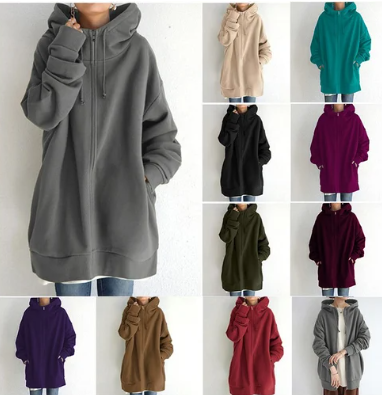 Echoarchiv | Damen-Hoodie mit Reißverschluss für Herbst/Winter