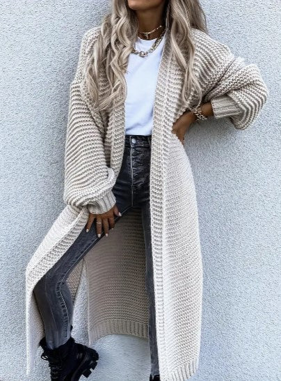 strick cardigan mit langen ärmeln – Veloura