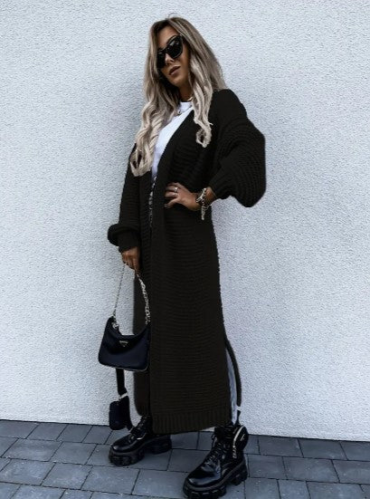 strick cardigan mit langen ärmeln – Veloura