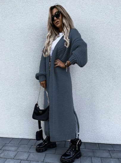 strick cardigan mit langen ärmeln – Veloura
