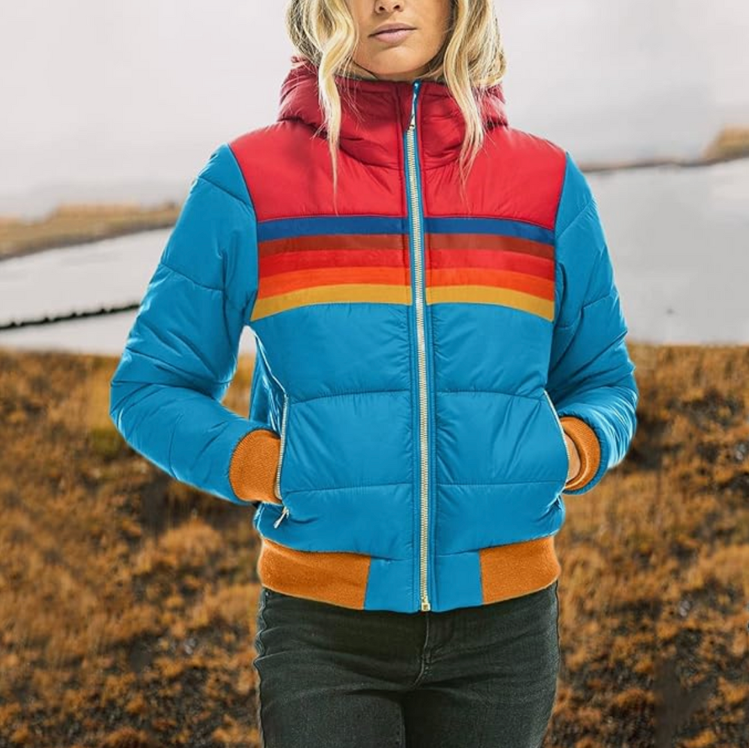 Echoarchiv | Regenbogen Retro isolierte Jacke