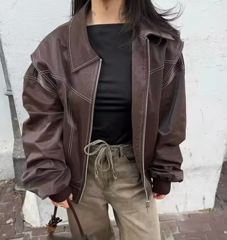 Echoarchiv | Oversized Bomberjacke Stilvoll und Wärmeresistent Perfekt für Herbst und Winter