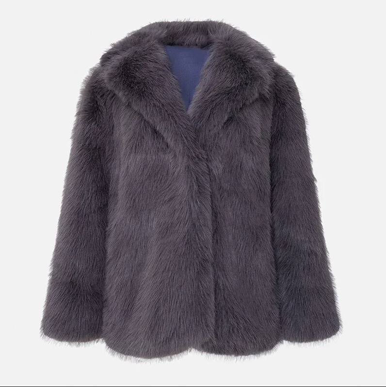 Luxuriöse Jacke Aus Weichem Kunstfell für Damen – Avérine