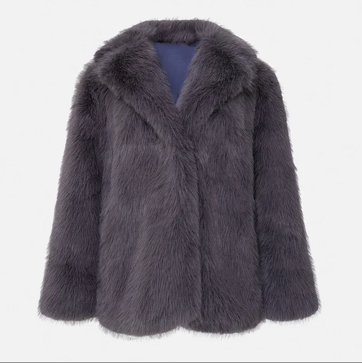 Luxuriöse Jacke Aus Weichem Kunstfell für Damen – Avérine