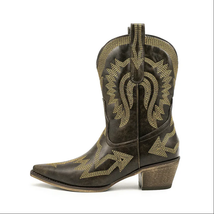 Echoarchiv | Klassische Western-Cowboystiefel Aus Leder für Damen